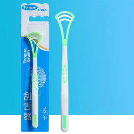 Щітка-скребок для очищення язика Tongue Bruch Light green - фото