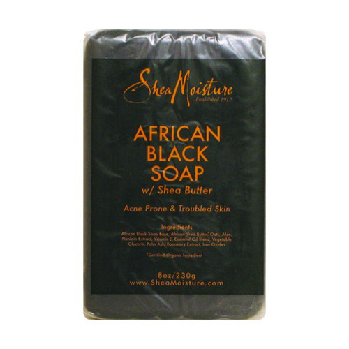 Африканське чорне мило для очищення обличчя і тіла з маслом ши African Black soap-фото