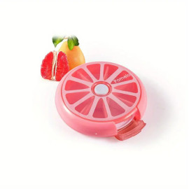 Органайзер для пігулок напівавтомат на 7 відділів Pink - фото