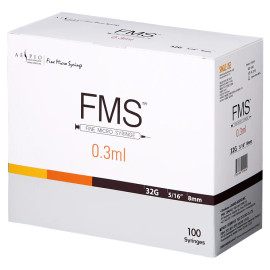 Шприц для ін’єкцій інсуліновий «Fine Micro Syringe» 32G 5/16 8mm 0.3ml (10 шт)