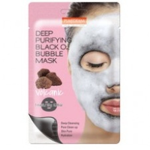 Purederm Deep Purifying Black o2 Bubble mask-фото