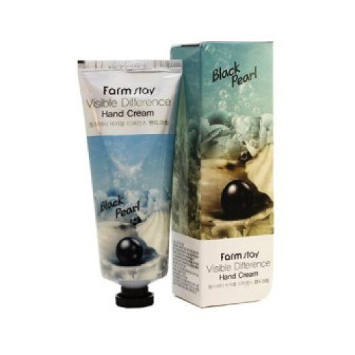 Крем для рук с екстрактом чорних перлів FarmStay Visible Difference Hand cream Black Pearl-фото