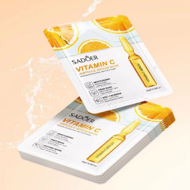 Тканинна маска з вітаміном С та ампульною сироваткою SADOER Vitamin C Ampoule Serum Facial Mask 25г