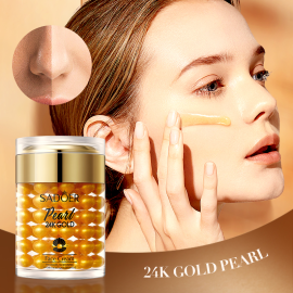 Зволожуючий крем  з перлинним колагеном та колоїдним золотом 24K Sadoer Pearl 24K Gold Face Cream 60г - фото