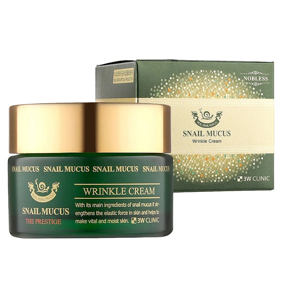 Купить Антивіковий крем з муцином равлика 3W Clinic Snail Mucus Wrinkle